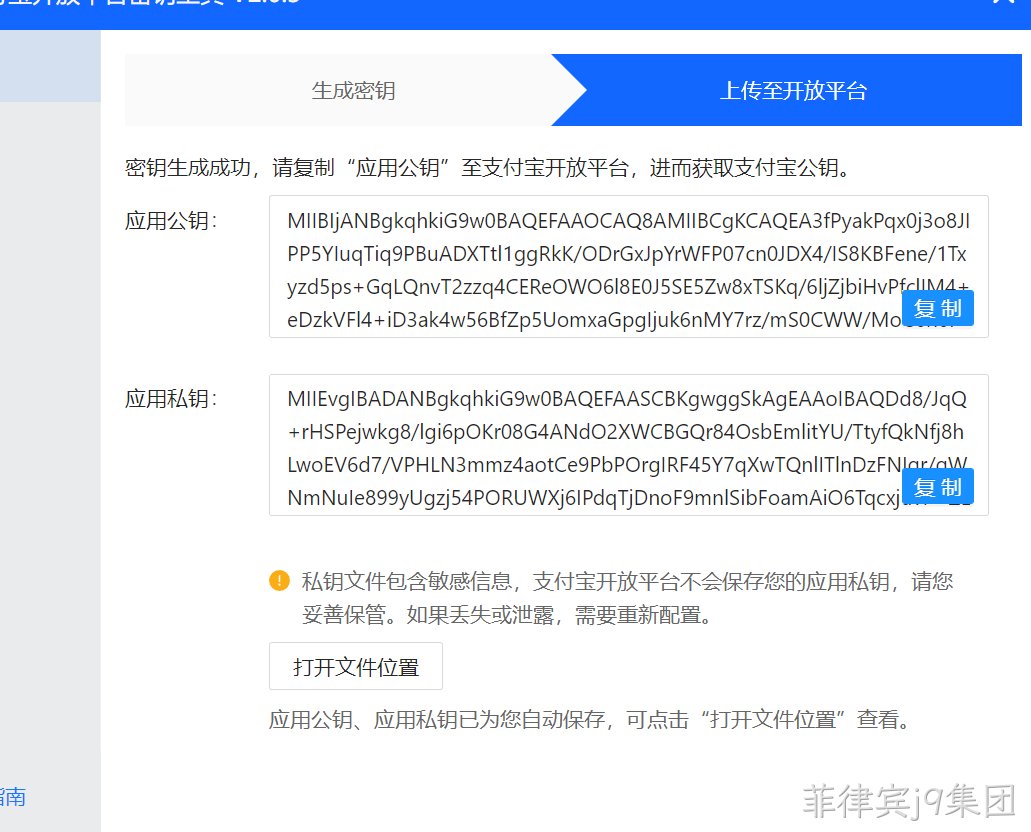 生成的应用公钥